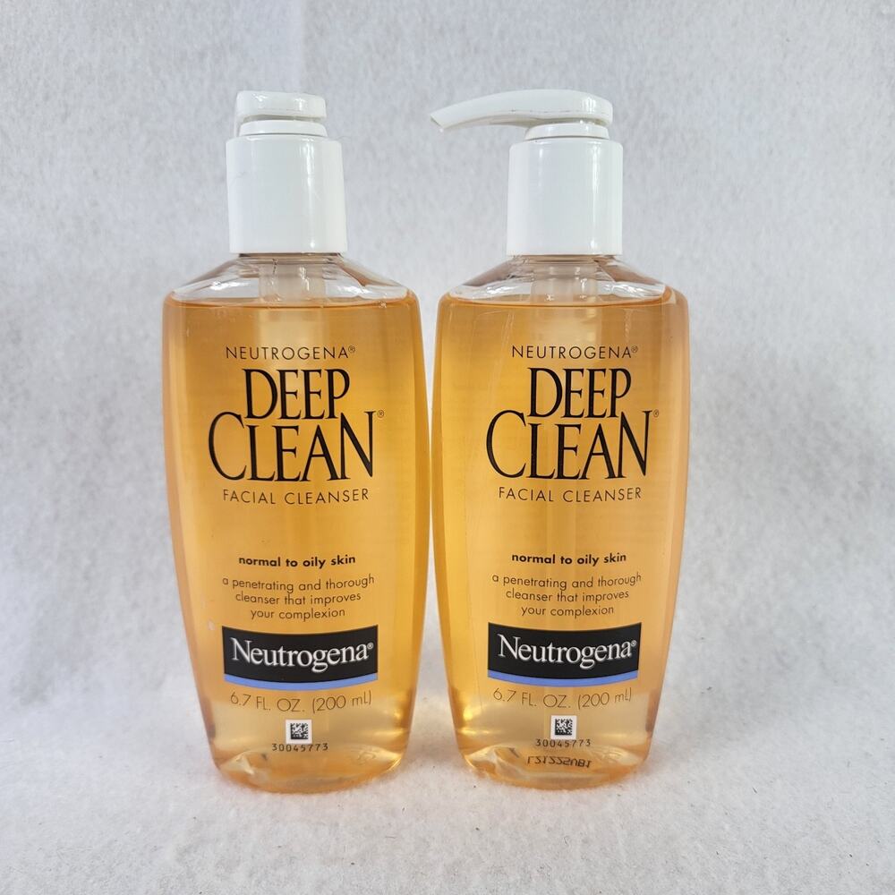 2x Neutrogena Deep Clean Facial Cleanser Normal to Oily Skin Each 6.7fl oz New